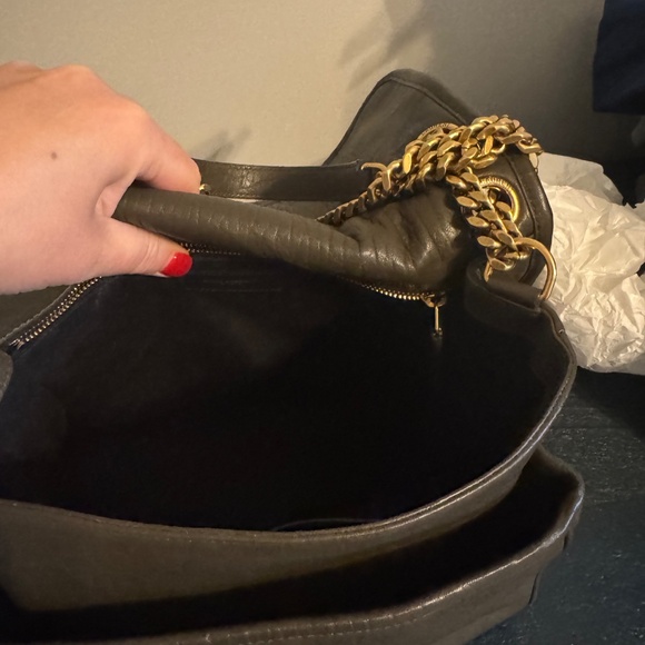 Niki medium ysl leather shoulder bag light musk color - Picture 6 of 8